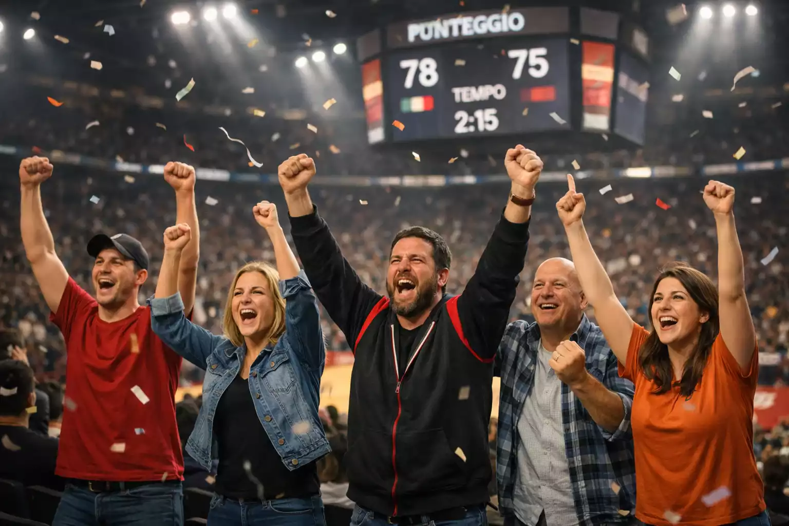 Partita NBA di playoff con pubblico entusiasta